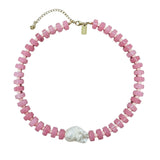 Rosy Outlook Baroque Pearl Beaded Necklace