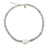 Grounded Stone Beaded Necklace