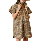 Olive Bandana Getaway Mini Dress