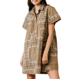 Olive Bandana Getaway Mini Dress