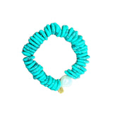 Pebble Beach Beaded Bracelet - Green Turquoise