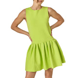 Peplum Sleeveless Knit Dress