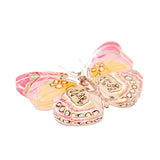 Pink and Green Butterfly Acrylic Art Block - Large