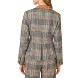 Plaid Double Breasted Blazer