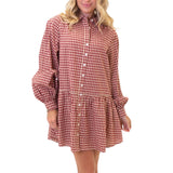 Plaid Flannel Ruffle Dress