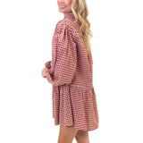 Plaid Flannel Ruffle Dress