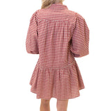 Plaid Flannel Ruffle Dress