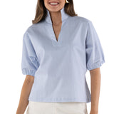 Poppy Top - Grapemist Stripe