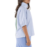 Poppy Top - Grapemist Stripe