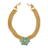 Prairie Blossom Turquoise Collar Necklace