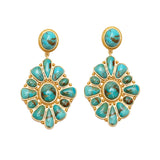 Prairie Blossom Turquoise Statement Earrings