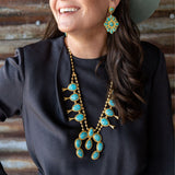 Prairie Blossom Turquoise Statement Earrings