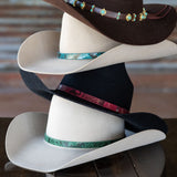 Python Print Leather Hat Band - Green