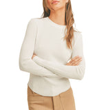 Ribbed Long Sleeve Basic Top