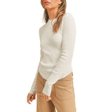 Ribbed Long Sleeve Basic Top
