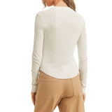 Ribbed Long Sleeve Basic Top