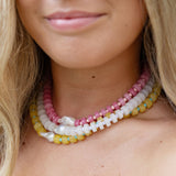 Rosy Outlook Baroque Pearl Beaded Necklace