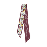 Saturday Silks -  Mississippi State Bulldogs Skinny Scarf