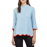 Scallop Edge Detailed Sweater Top