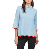 Scallop Edge Detailed Sweater Top