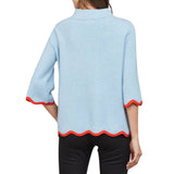 Scallop Edge Detailed Sweater Top