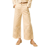 Scallop Embroidered Pants