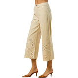 Scallop Embroidered Pants