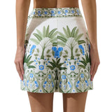 Senara Floral Levie Wrap Mini Skort