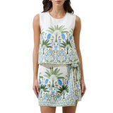 Senara Floral Levie Wrap Mini Skort