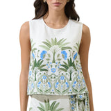 Senara Floral Lisha Sleeveless Tank Top