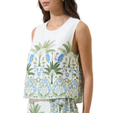 Senara Floral Lisha Sleeveless Tank Top