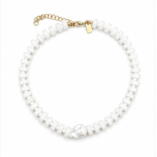 Shining Sea Baroque Pearl Beaded Necklace – Christina Greene