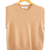 Short Sleeve Knitted Top - Dark Taupe