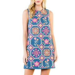 Sleeveless Embroidery Detail Dress