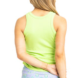 Solid Ribbed Tank - Lime
