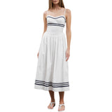 Spaghetti Strap Smocked Midi Dress