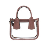 Stacey Clear Satchel w/ Inner Bag - Mauve