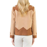 Star Embellishment Suede Jacket