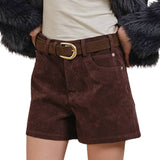 Suede High-Rise Shorts