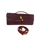 Suede Knot Clutch - Burgundy