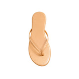 Summer Sleek Slim Strap Flip-Flop Thong Sandals - Nude