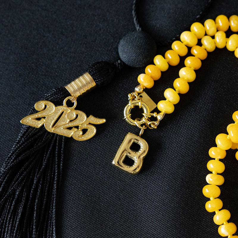 Sweet Stone Beaded Knotted Necklace - Yellow