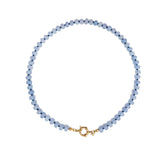 Sweet Stone Beaded Knotted Necklace - Lavender