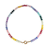 Sweet Stone Beaded Knotted Necklace - Pastel