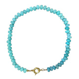 Sweet Stone Beaded Knotted Necklace - Seafoam