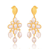 Swept Away Drop Earrings - Pearl