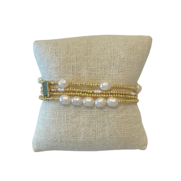 Swept Away Pearl Beaded Bracelet Set – Christina Greene