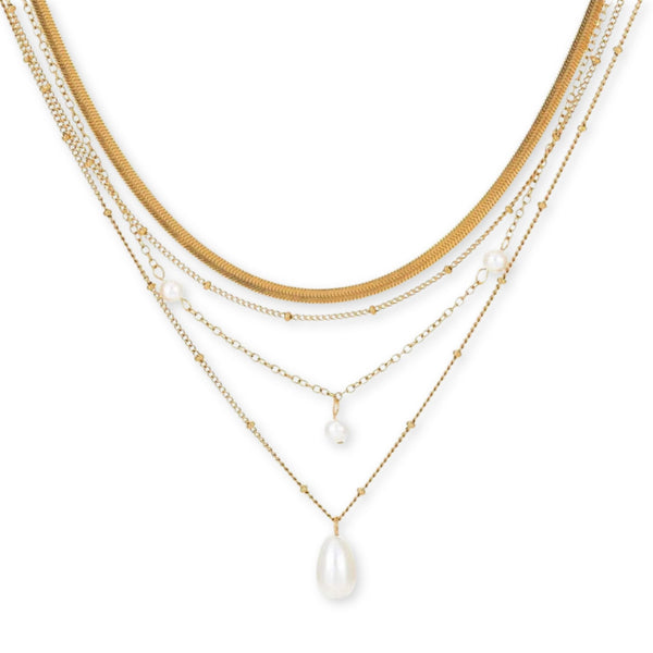 Swept Away Pearl Layered Necklace