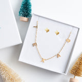 Texas Letter Necklace and Stud Earrings Gift Set