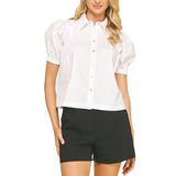 Tucked Detail Button Down Blouse
